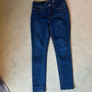 Seven7 Tummyless High Rise Skinny Jeans Dark Wash, No distressing Size 6